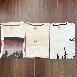 Hollister White Short Sleeve Tees Set